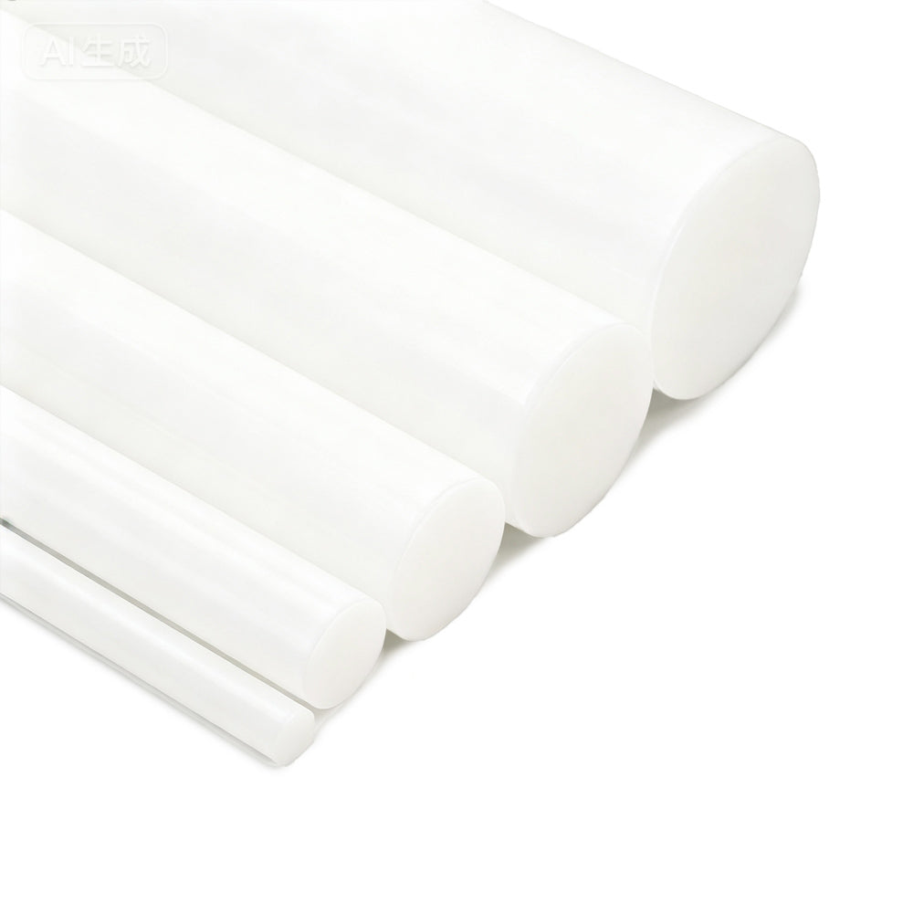 Barra rotonda in Delrin bianco (2 pezzi)