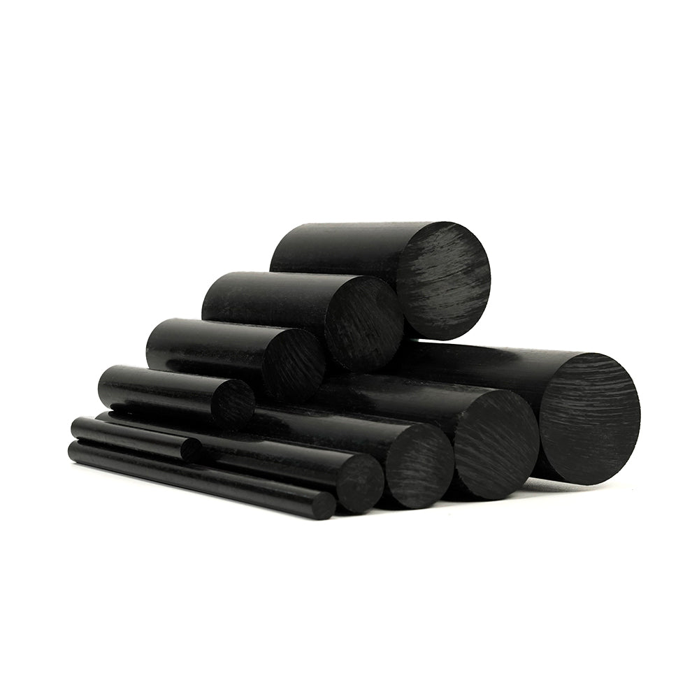 Black Delrin Round Bar (2 pcs)