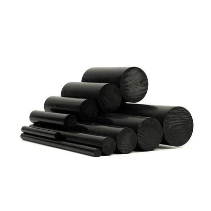 Black Delrin Round Bar (2 pcs)