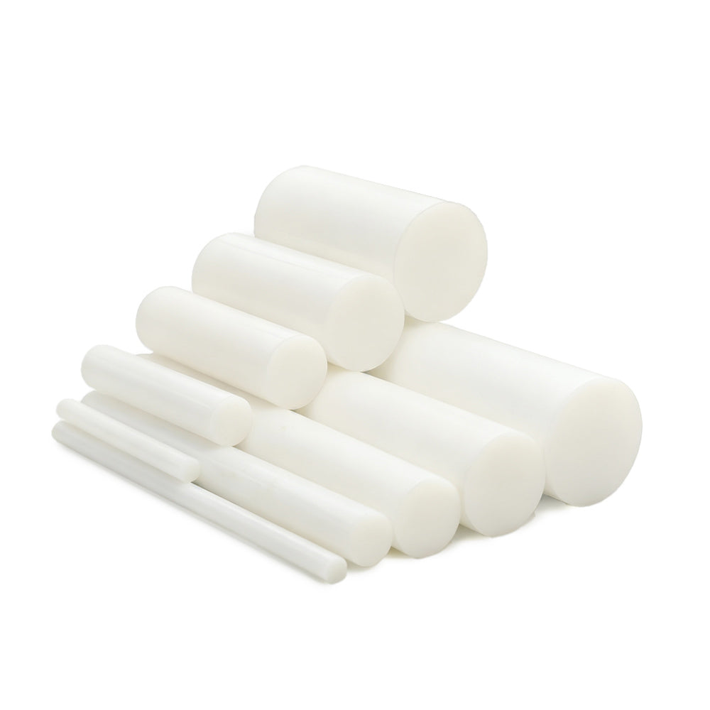 Barre ronde en Delrin blanc (2 pièces)