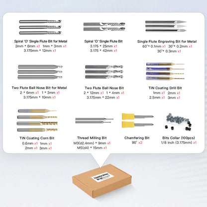 Set di punte da fresatura essenziali