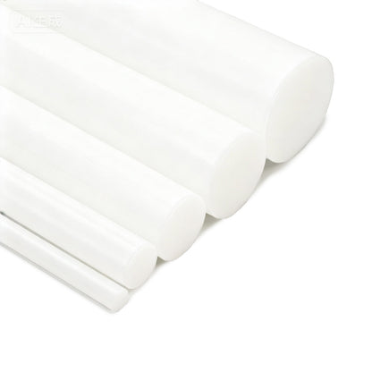 Barra rotonda in Delrin bianco (2 pezzi)