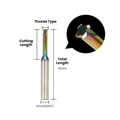 Thread Milling Bit - 6mm (15/64") Shank