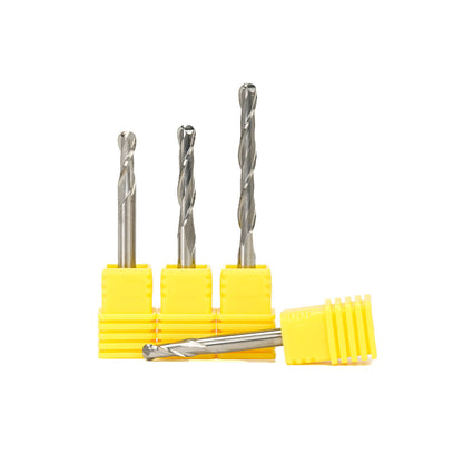 Mèche à deux cannelures et bout sphérique - Tige de 4 mm (5/32")